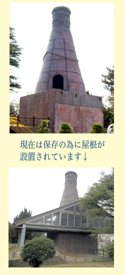 保存されている徳利窯の姿と保存施設の記録写真